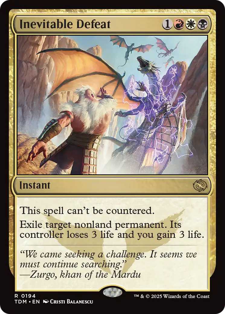 Inevitable Defeat [Tarkir: Dragonstorm] | Devastation Store