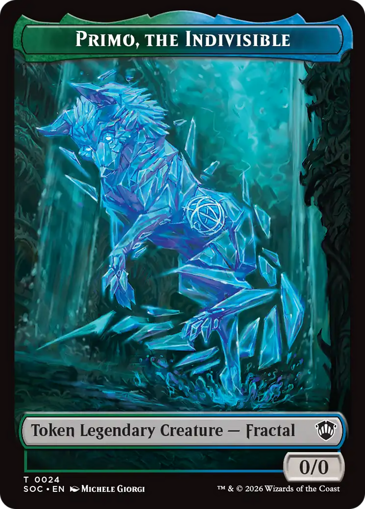 Beast // Primo, The Indivisible Double-Sided Token [Secrets of Strixhaven Commander Tokens] | Devastation Store