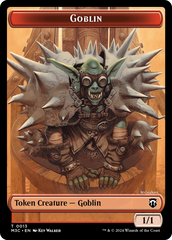 Tarmogoyf (Ripple Foil) // Goblin Double-Sided Token [Modern Horizons 3 Commander Tokens] | Devastation Store