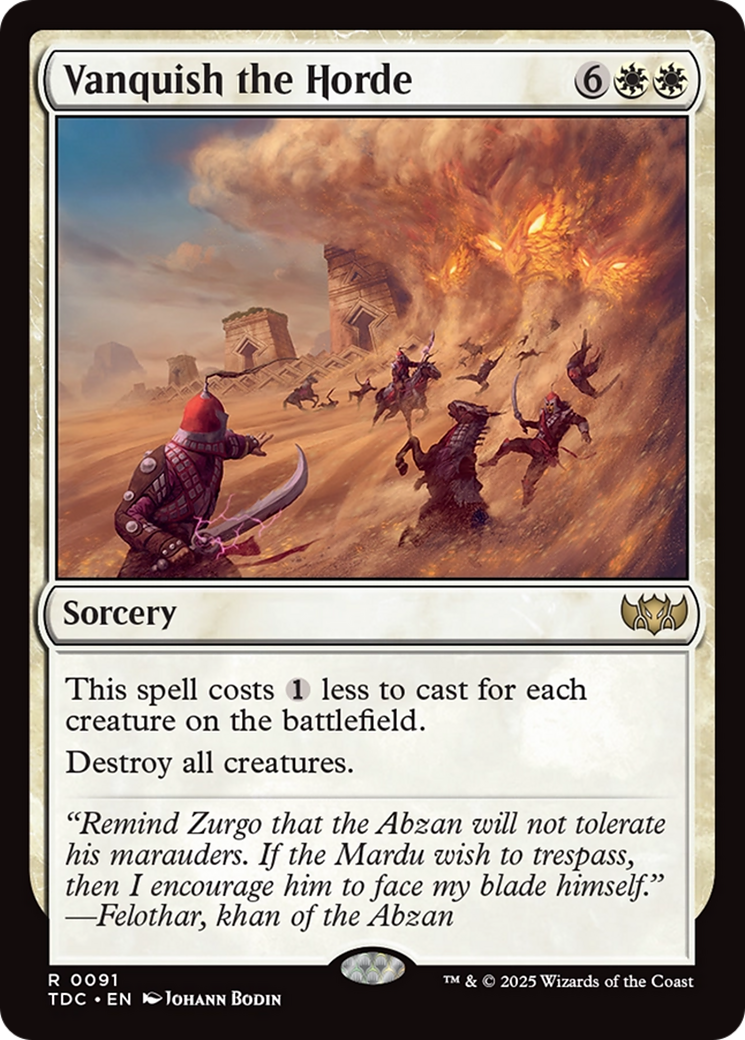Vanquish the Horde [Tarkir: Dragonstorm Commander] | Devastation Store