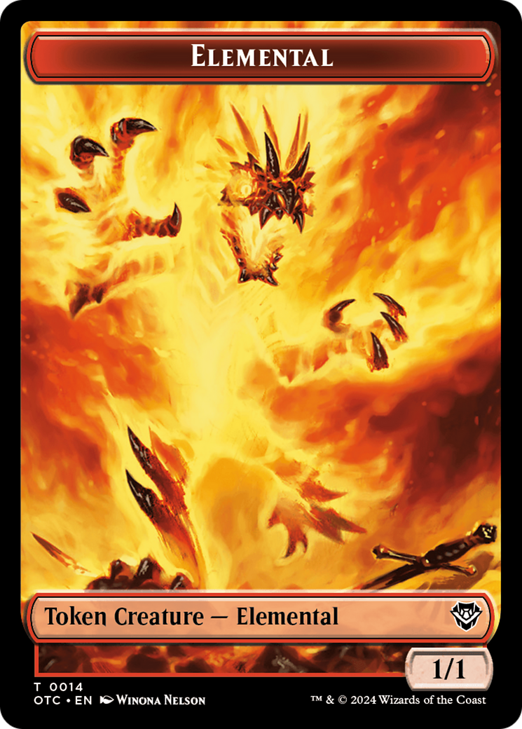 Bird Illusion // Elemental (0014) Double-Sided Token [Outlaws of Thunder Junction Commander Tokens] | Devastation Store