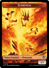 Elemental (0014) // Soldier (0026) Double-Sided Token [Outlaws of Thunder Junction Commander Tokens] | Devastation Store