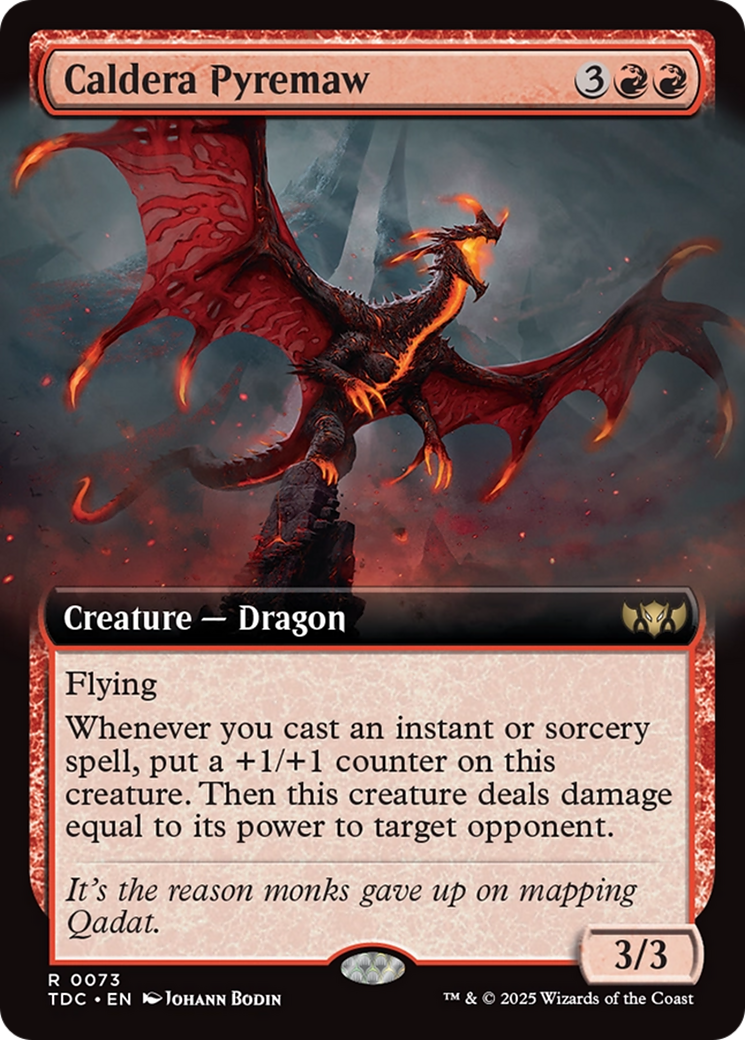 Caldera Pyremaw (Extended Art) [Tarkir: Dragonstorm Commander] | Devastation Store