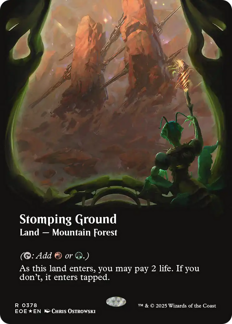 Stomping Ground (Borderless) (Galaxy Foil) [Edge of Eternities] | Devastation Store