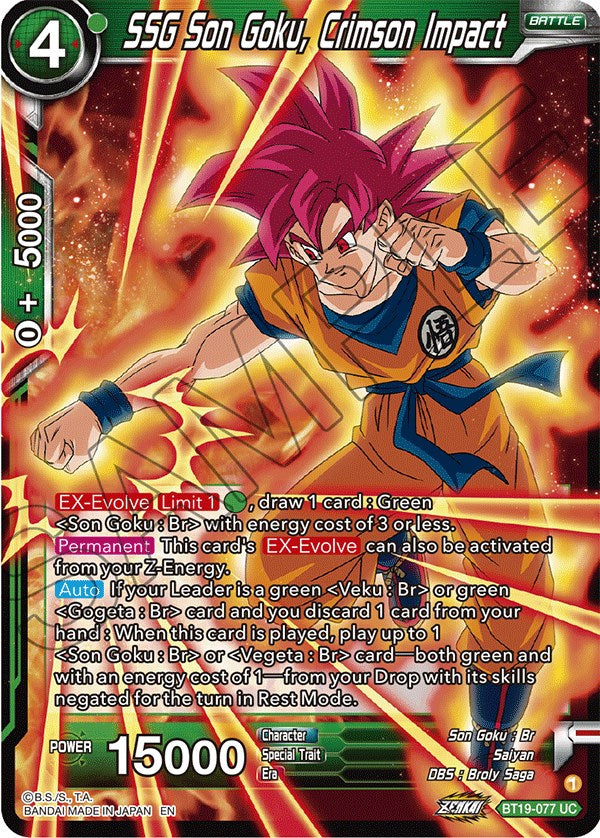 SSG Son Goku, Crimson Impact (BT19-077) [Fighter's Ambition] | Devastation Store