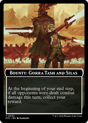 Bounty: Gorra Tash and Silas // Bounty Rules Double-Sided Token [Outlaws of Thunder Junction Commander Tokens] | Devastation Store