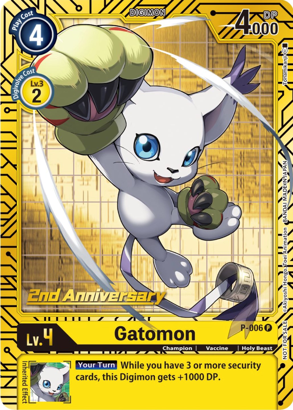 Gatomon [P-006] (2nd Anniversary Card Set) [Promotional Cards] | Devastation Store