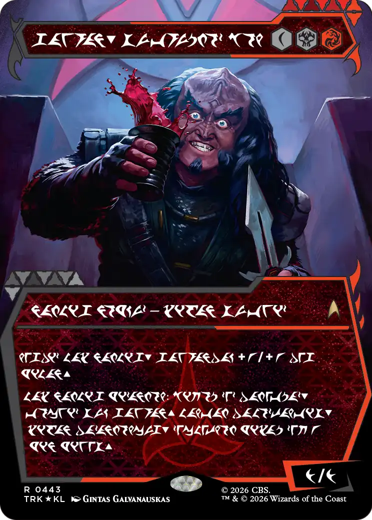 Gowron, Eager for Battle (Showcase) (Klingon) [Star Trek] | Devastation Store