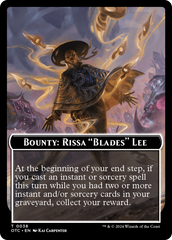 Bounty: Rissa "Blades" Lee // Bounty Rules Double-Sided Token [Outlaws of Thunder Junction Commander Tokens] | Devastation Store