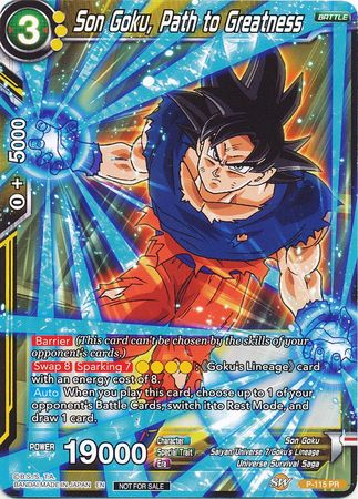 Son Goku, Path to Greatness (Power Booster) (P-115) [Promotion Cards] | Devastation Store