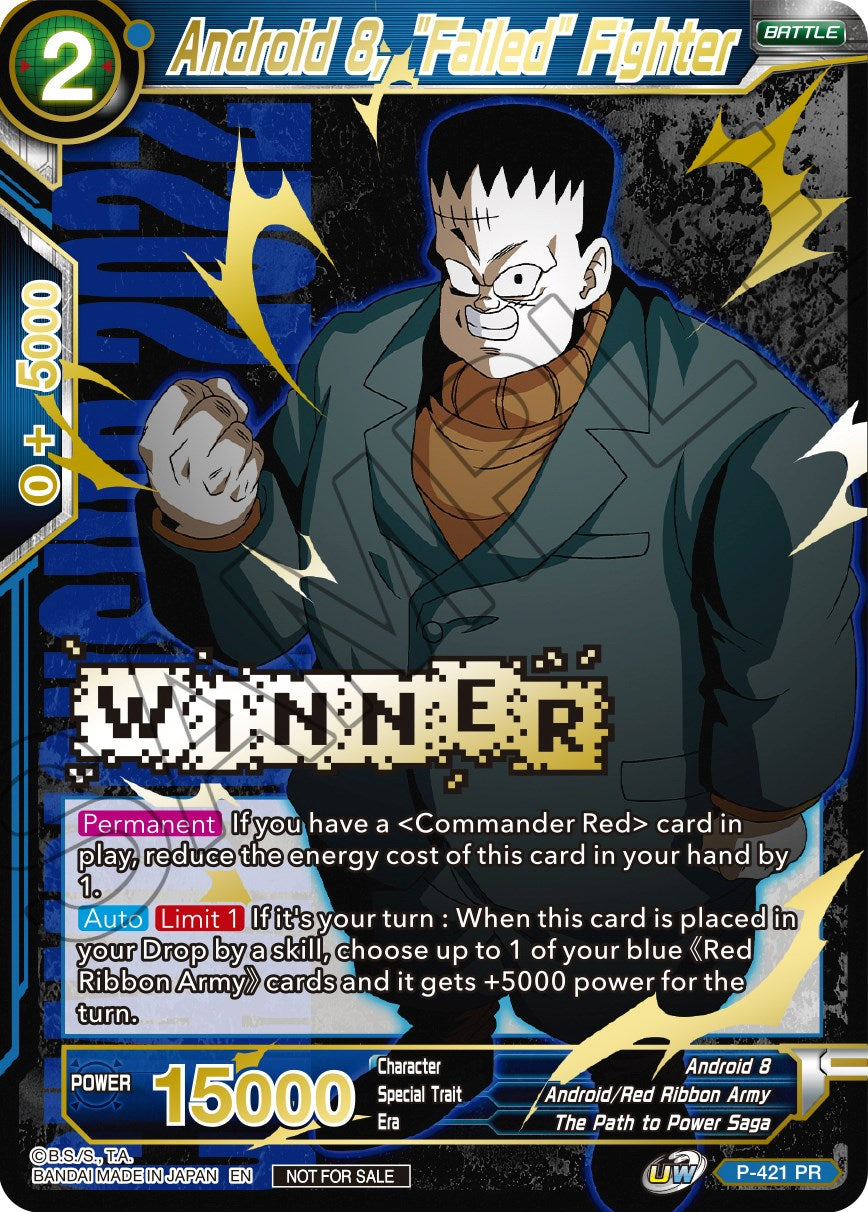 Android 8, "Failed" Fighter (Championship Pack 2022 Vol.2) (Winner Gold Stamped) (P-421) [Promotion Cards] | Devastation Store