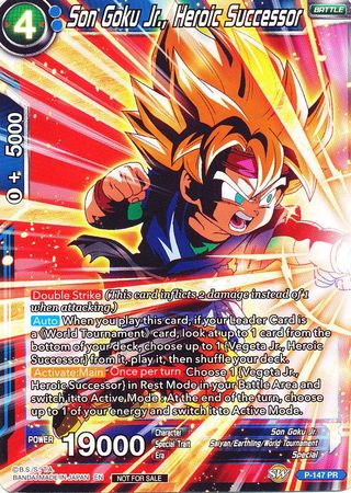 Son Goku Jr., Heroic Successor (Power Booster) (P-147) [Promotion Cards] | Devastation Store
