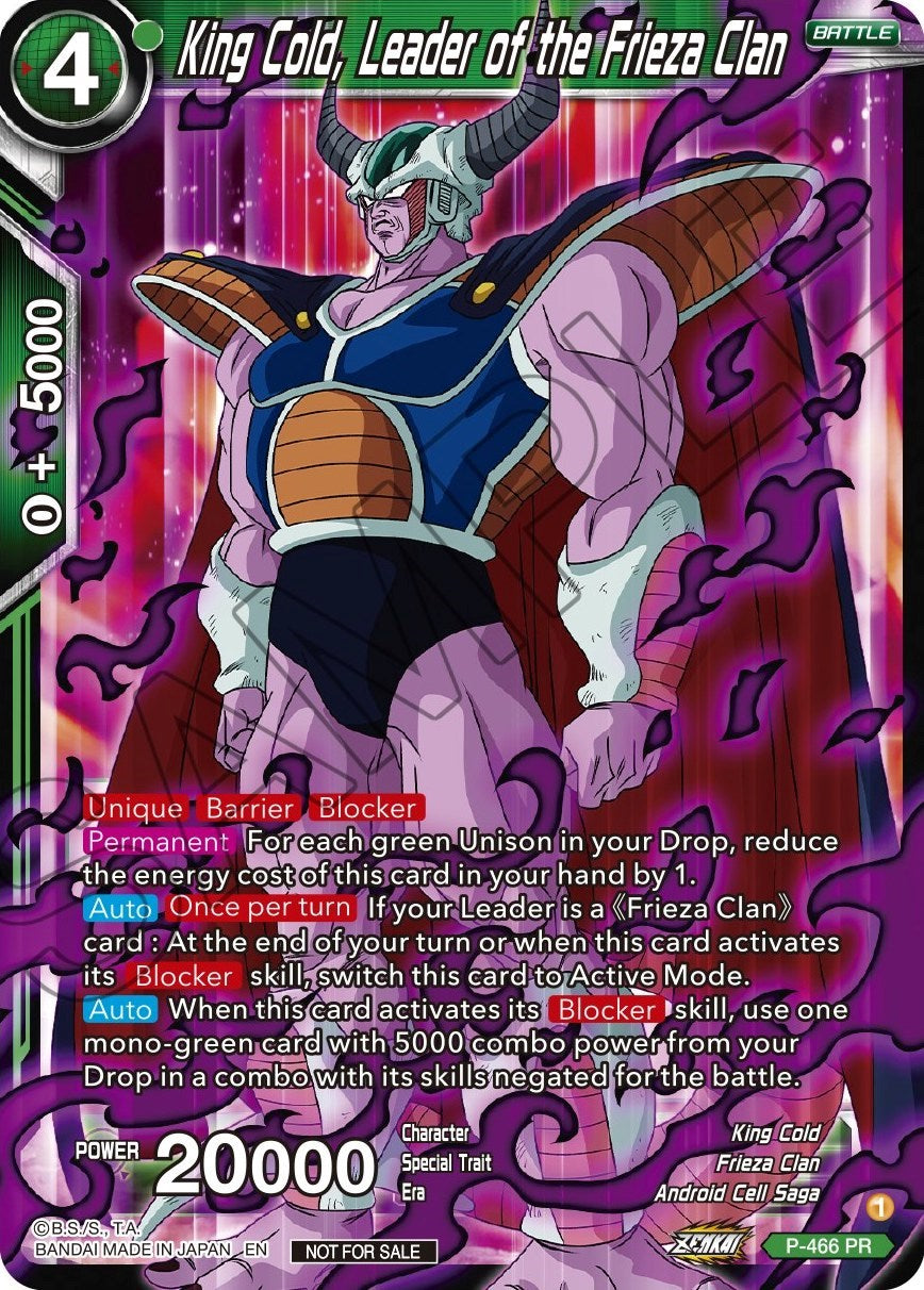 King Cold, Leader of the Frieza Clan (Z03 Dash Pack) (P-466) [Promotion Cards] | Devastation Store