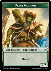 Plant Warrior // Plant Double-Sided Token [Outlaws of Thunder Junction Commander Tokens] | Devastation Store