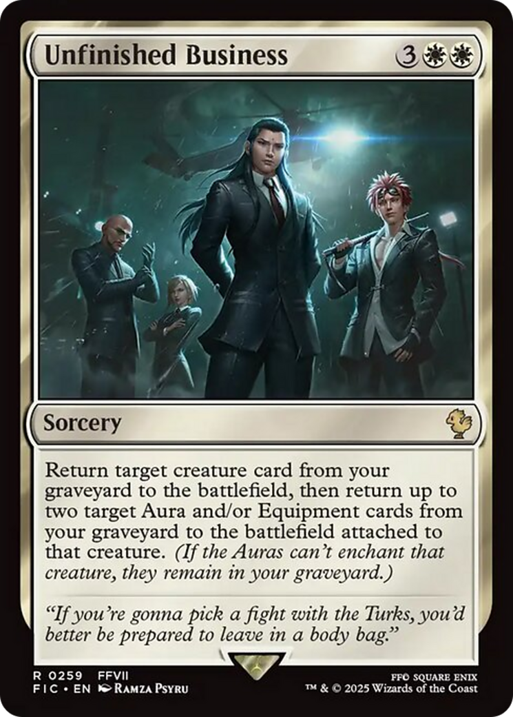 Unfinished Business [FINAL FANTASY Commander] | Devastation Store