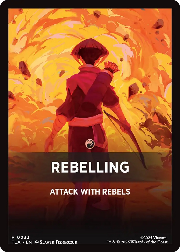 Rebelling Theme Card [Avatar: The Last Airbender Tokens] | Devastation Store
