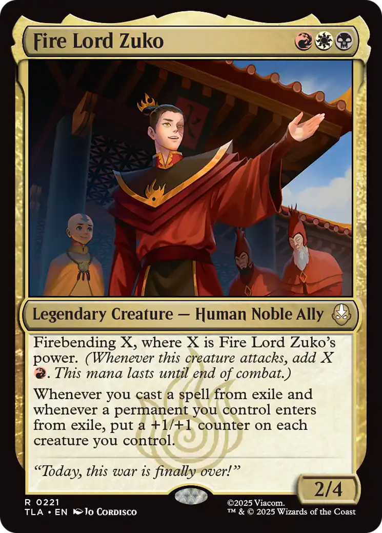 Fire Lord Zuko [Avatar: The Last Airbender] | Devastation Store