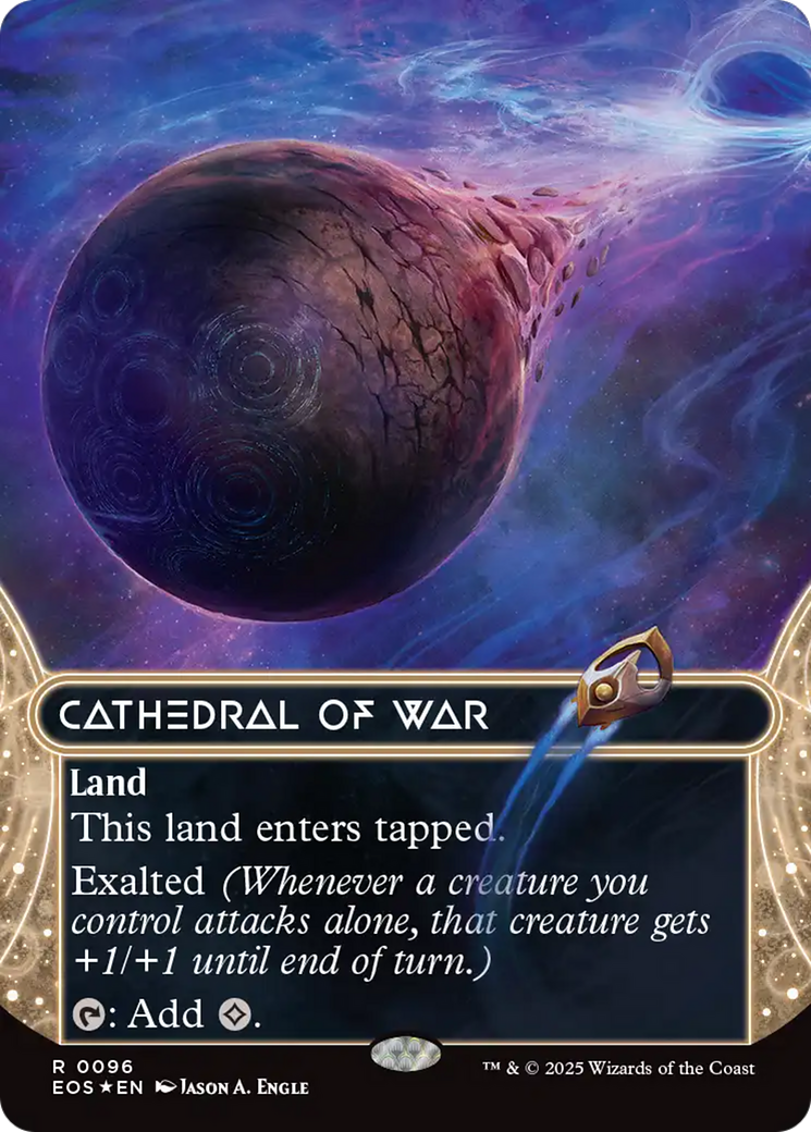Cathedral of War (0096) (Borderless) (Galaxy Foil) [Edge of Eternities: Stellar Sights] | Devastation Store
