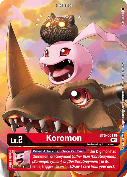 Koromon [BT5-001] (Premier Event) [Battle of Omni Promos] | Devastation Store