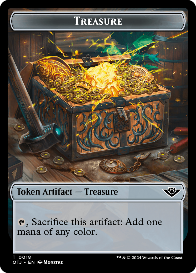 Treasure // Clue Double-Sided Token [Outlaws of Thunder Junction Tokens] | Devastation Store