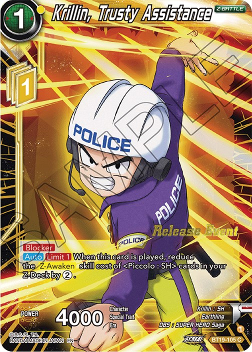 Krillin, Trusty Assistance (Fighter's Ambition Holiday Pack) (BT19-105) [Tournament Promotion Cards] | Devastation Store