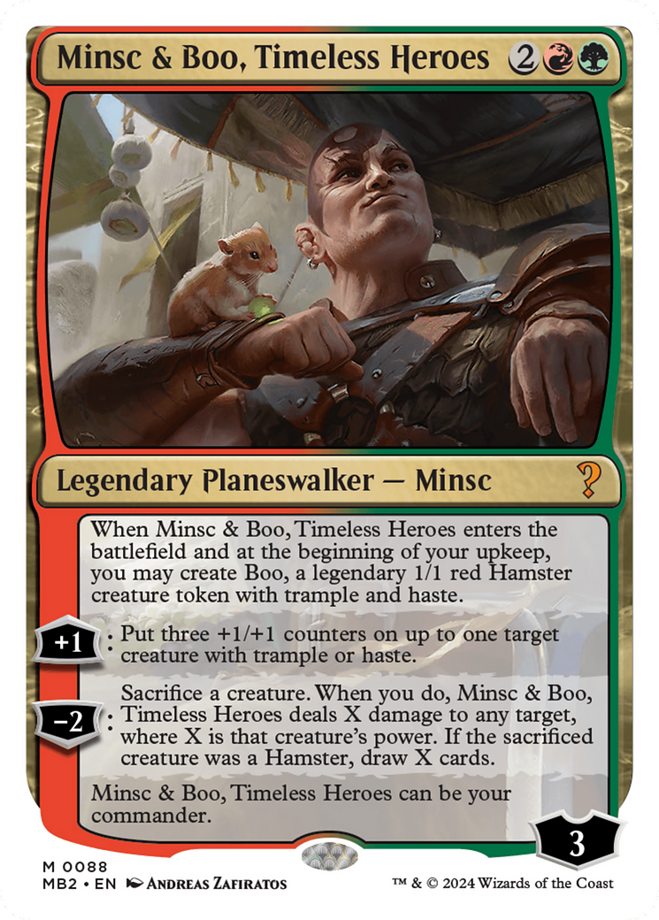 Minsc & Boo, Timeless Heroes (White Border) [Mystery Booster 2] | Devastation Store