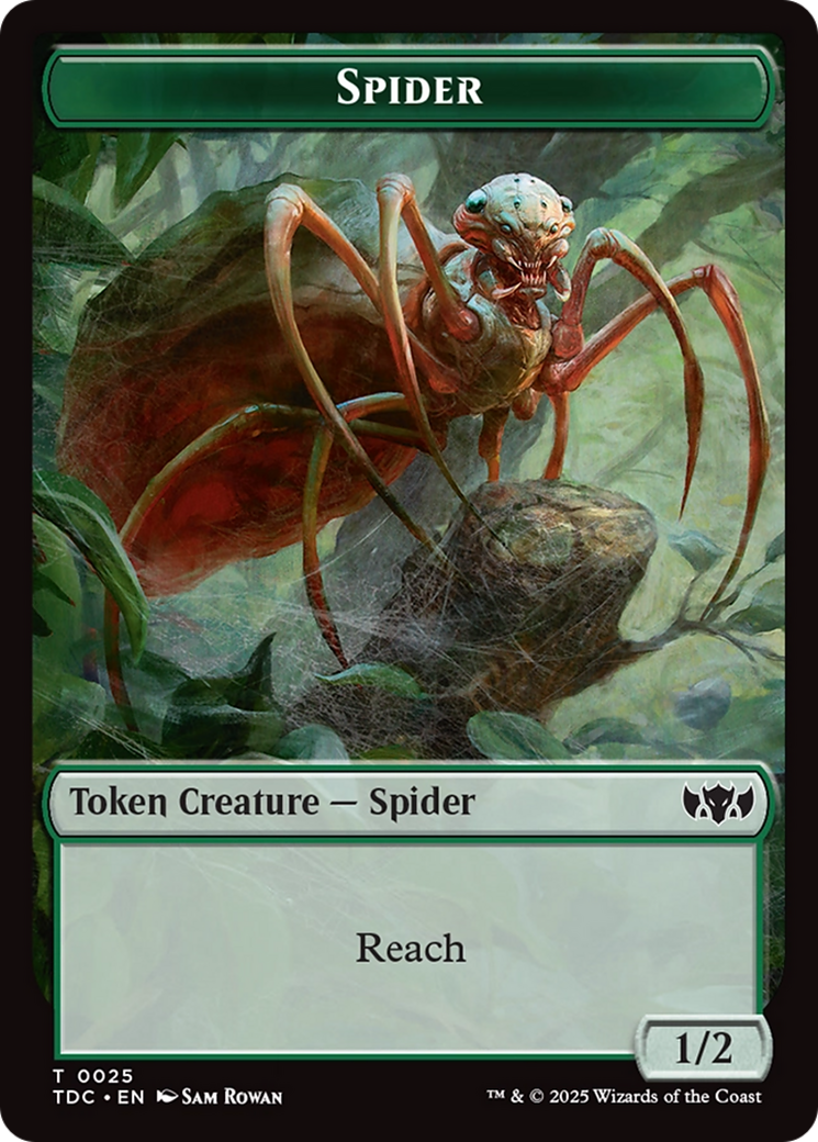 Wall // Spider Double-Sided Token [Tarkir: Dragonstorm Commander Tokens] | Devastation Store