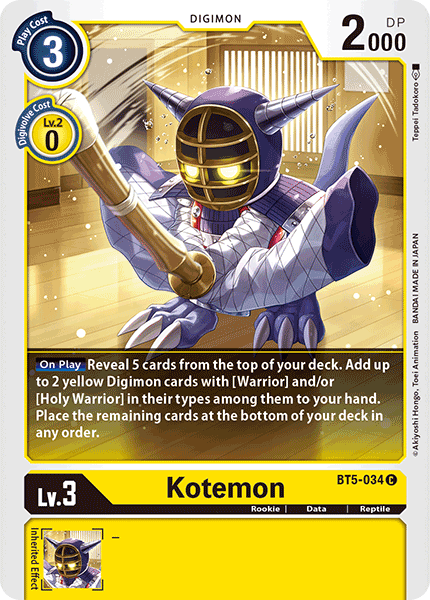 Kotemon [BT5-034] [Battle of Omni] | Devastation Store