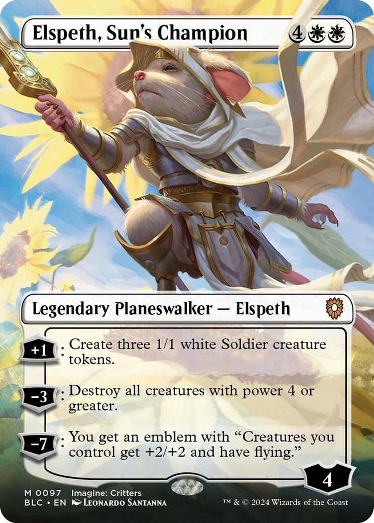 Elspeth, Suns Champion (Borderless) [Bloomburrow Commander] | Devastation Store