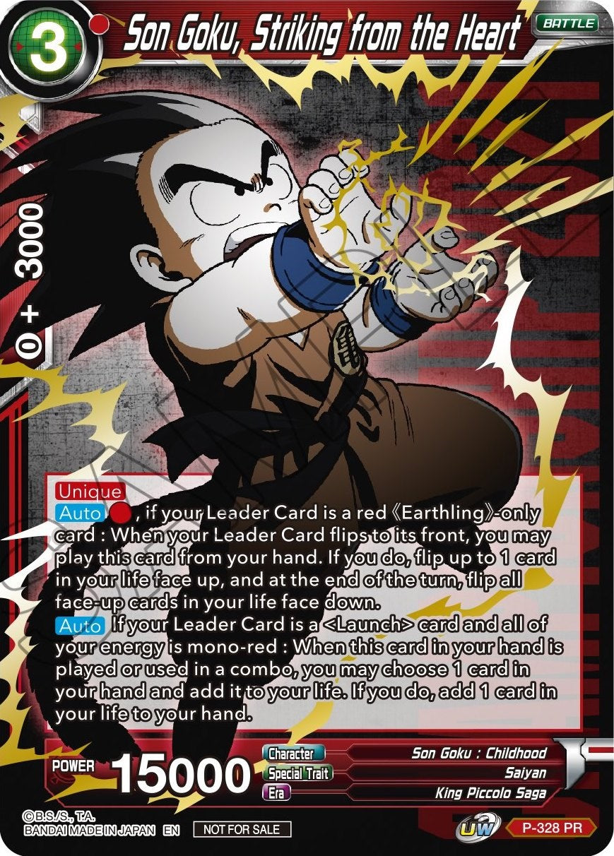 Son Goku, Striking from the Heart (Gold Stamped) (P-328) [Tournament Promotion Cards] | Devastation Store