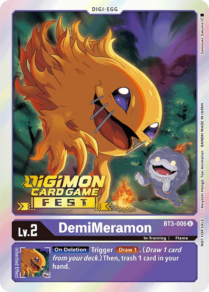 DemiMeramon [BT3-006] (Digimon Card Game Fest 2022) [Release Special Booster Promos] | Devastation Store