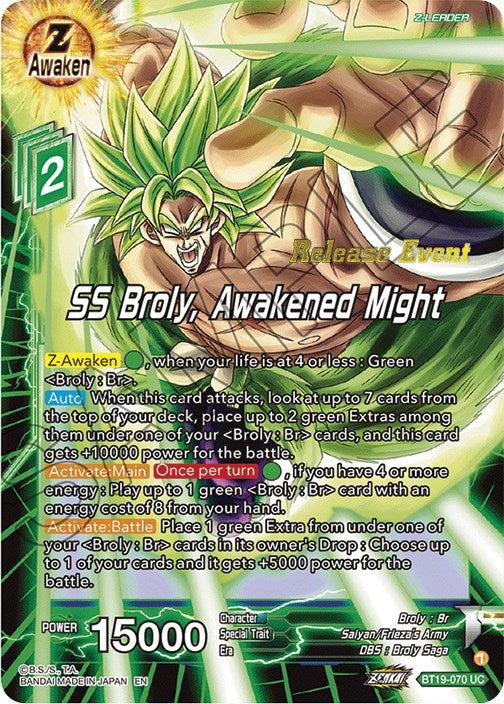 SS Broly, Awakened Might (Fighter's Ambition Holiday Pack) (BT19-070) [Tournament Promotion Cards] | Devastation Store