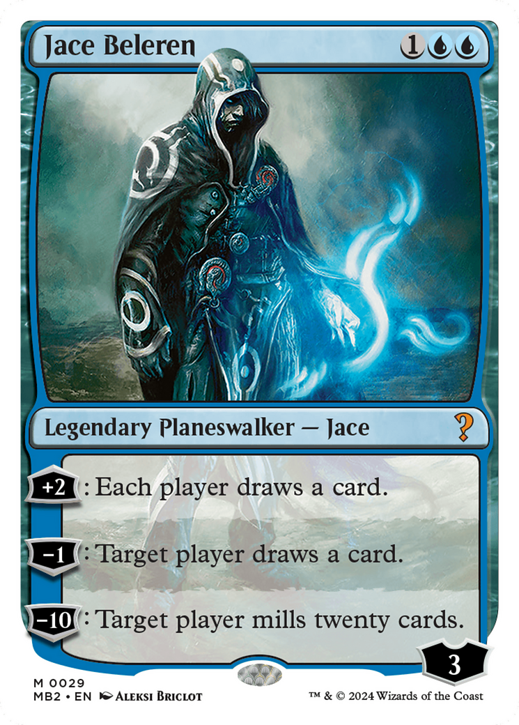 Jace Beleren (White Border) [Mystery Booster 2] | Devastation Store