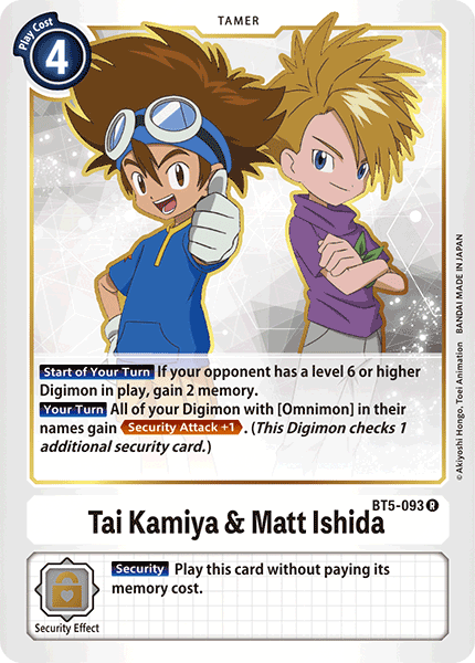 Tai Kamiya & Matt Ishida [BT5-093] [Battle of Omni] | Devastation Store