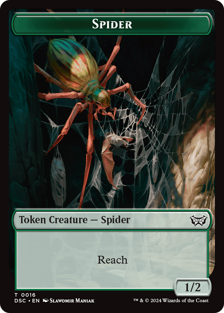 Insect (0012) // Spider Double-Sided Token [Duskmourn: House of Horror Commander Tokens] | Devastation Store