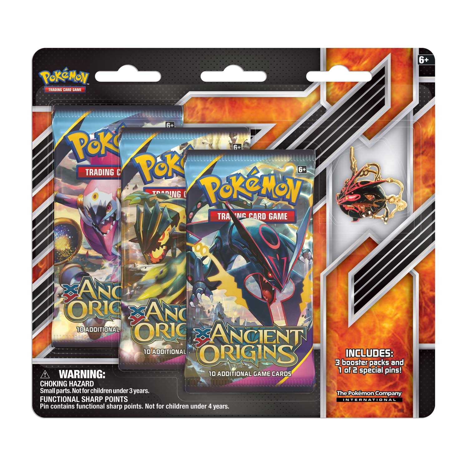 XY: Ancient Origins - Collector's Pin 3-Pack Blister (Shiny Mega Rayquaza) | Devastation Store