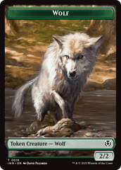Wolf (0018) // Emblem - Arlinn, Embraces by the Moon Double-Sided Token [Innistrad Remastered Tokens] | Devastation Store