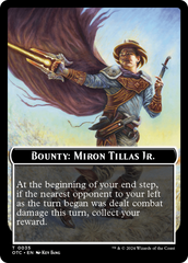 Bounty: Miron Tillas Jr. // Bounty Rules Double-Sided Token [Outlaws of Thunder Junction Commander Tokens] | Devastation Store