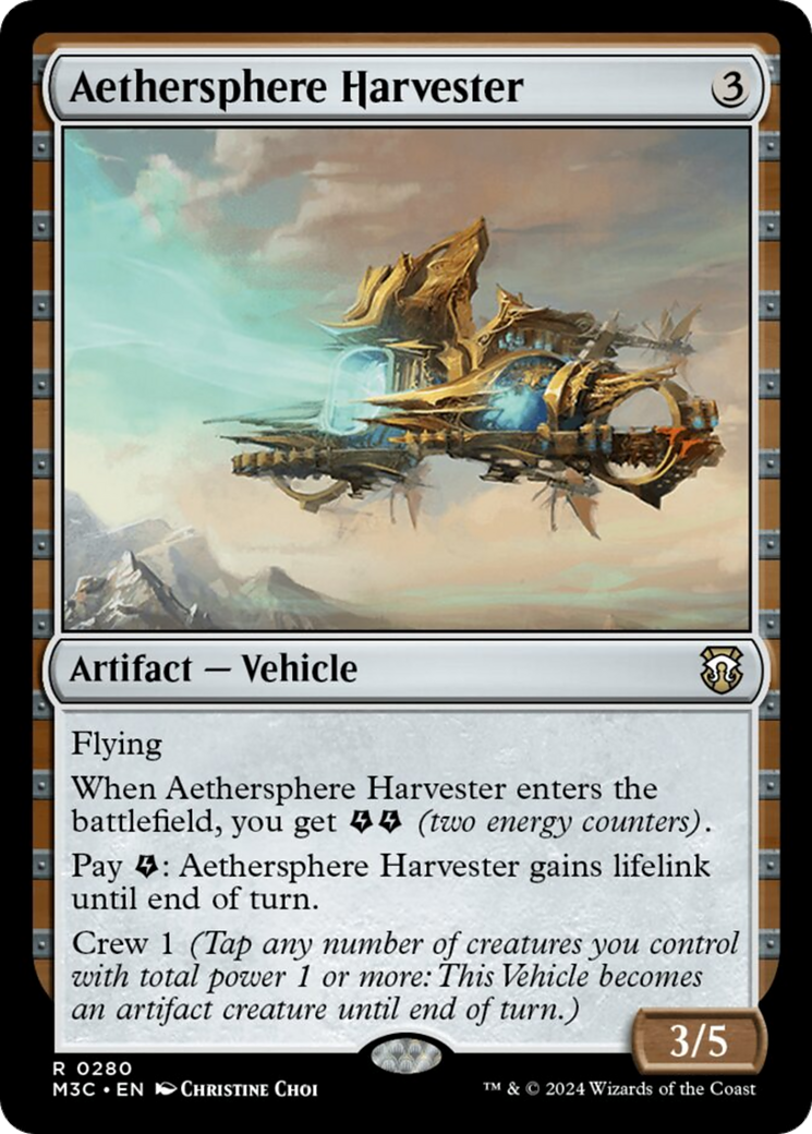 Aethersphere Harvester (Ripple Foil) [Modern Horizons 3 Commander] | Devastation Store