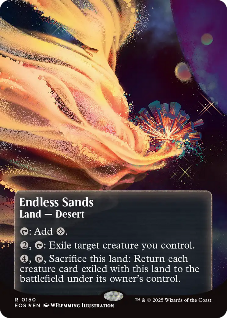 Endless Sands (0150) (Borderless) (Galaxy Foil) [Edge of Eternities: Stellar Sights] | Devastation Store