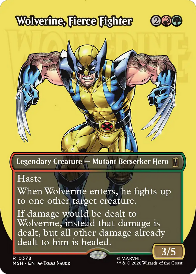 Wolverine, Fierce Fighter (Borderless) [Marvel Super Heroes] | Devastation Store