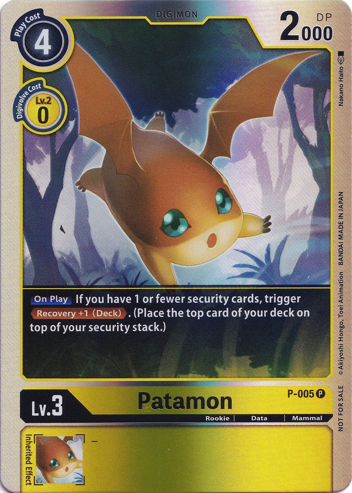 Patamon [P-005] (Rainbow Foil) [Promotional Cards] | Devastation Store