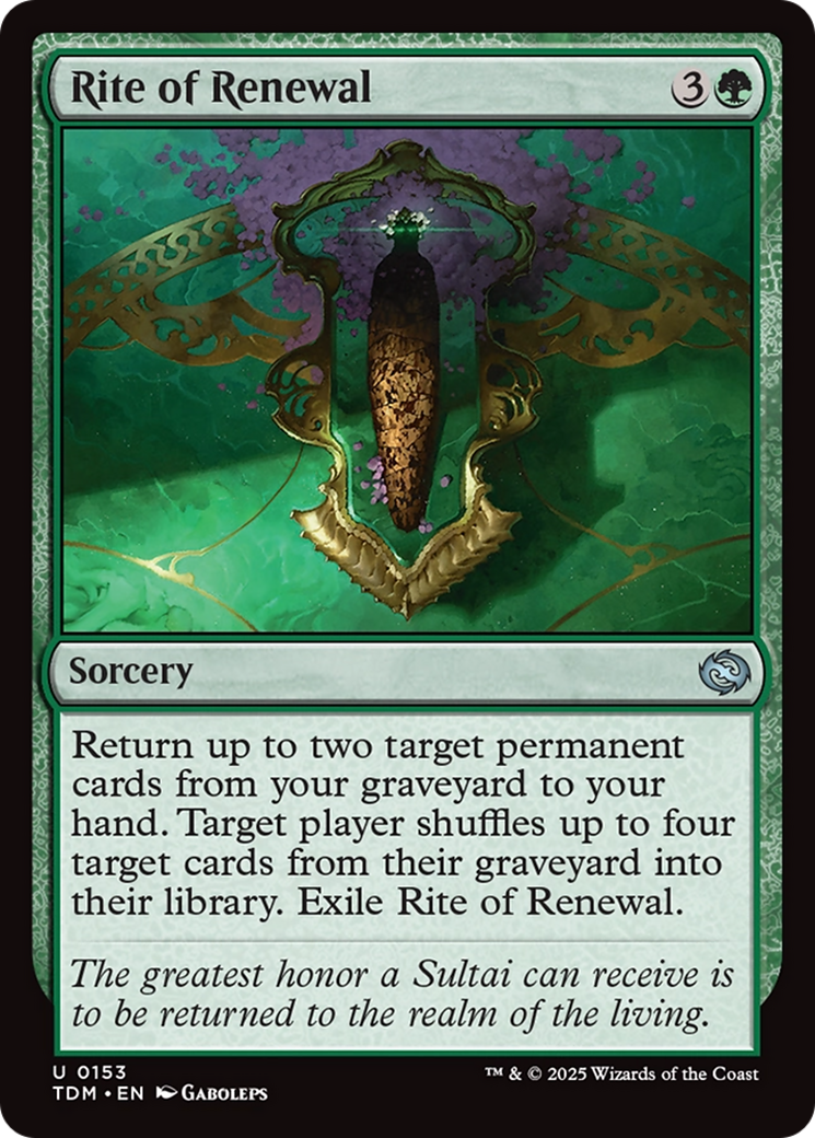 Rite of Renewal [Tarkir: Dragonstorm] | Devastation Store