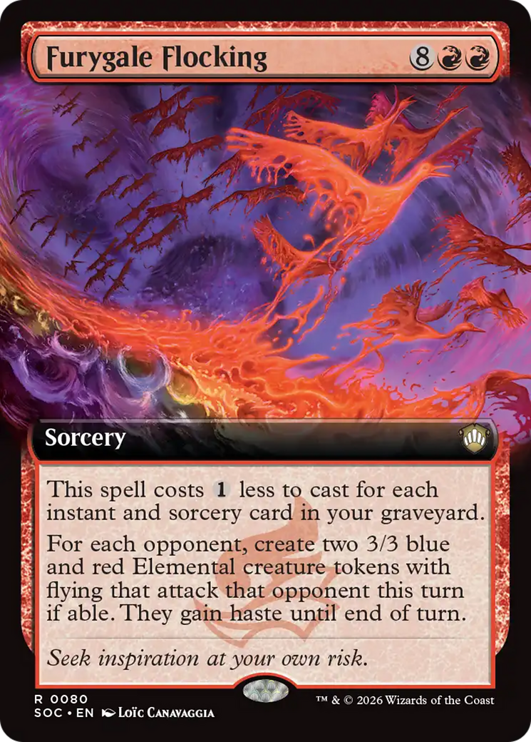 Furygale Flocking (Extended Art) [Secrets of Strixhaven Commander] | Devastation Store