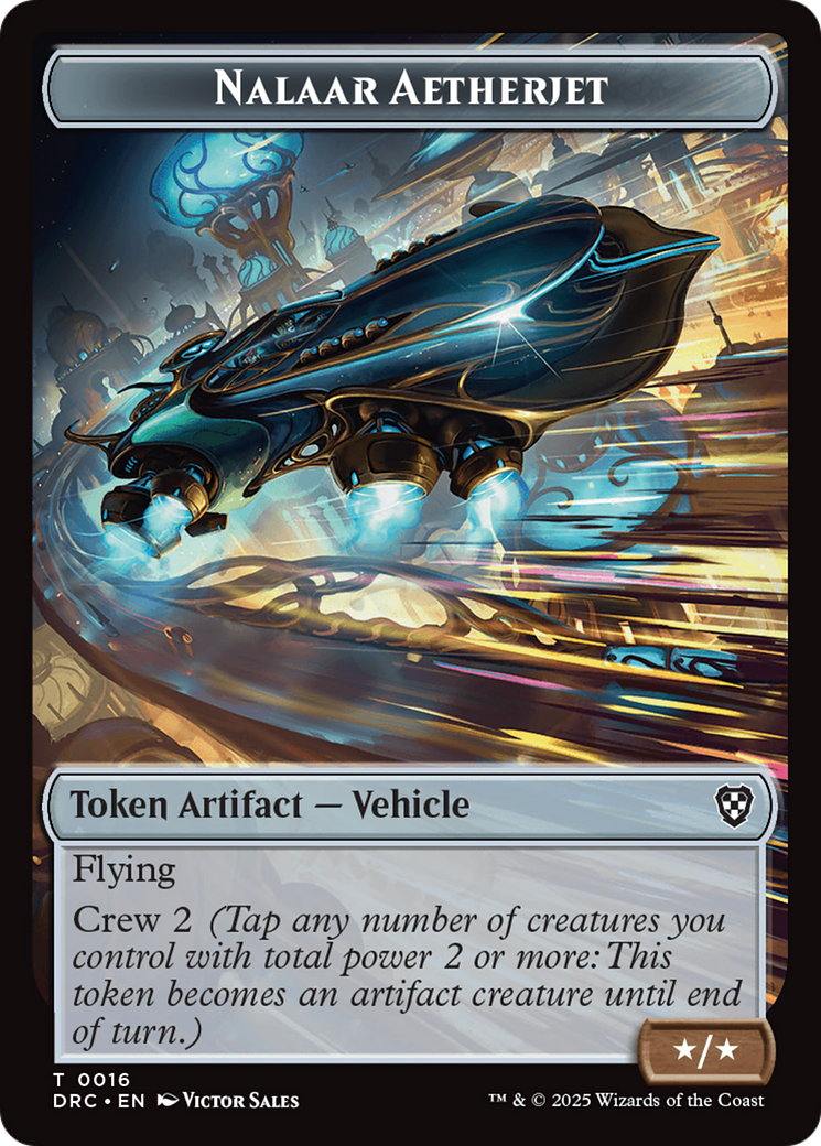 Nalaar Aetherjet // Treasure Double-Sided Token [Aetherdrift Tokens] | Devastation Store