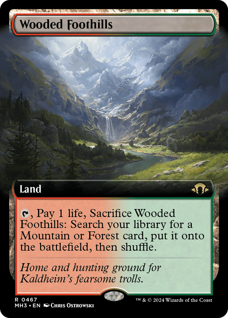 Wooded Foothills (Extended Art) [Modern Horizons 3] | Devastation Store