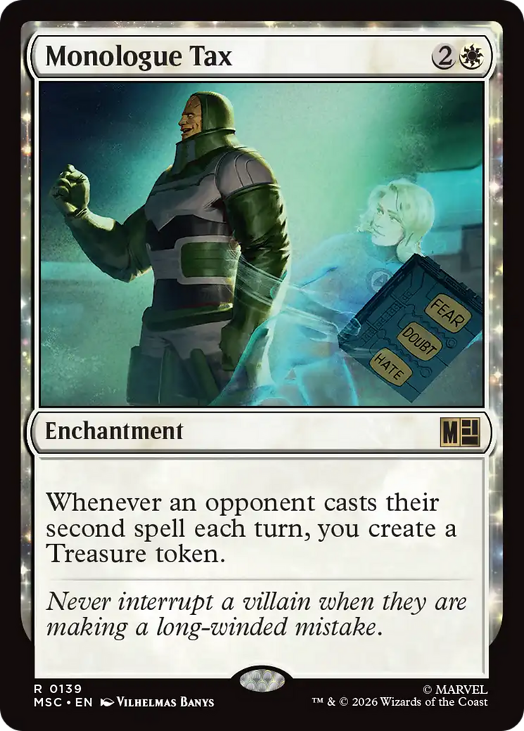 Monologue Tax (Surge Foil) [Marvel Super Heroes Commander] | Devastation Store