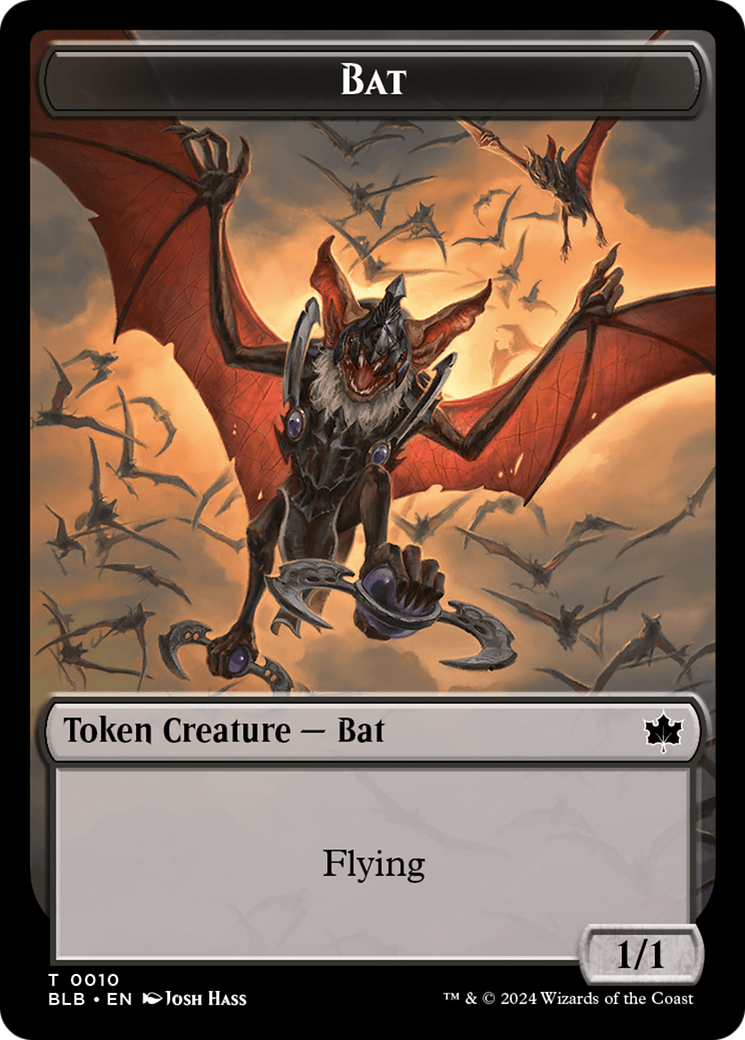 Bat // Intrepid Rabbit Double-Sided Token [Bloomburrow Tokens] | Devastation Store