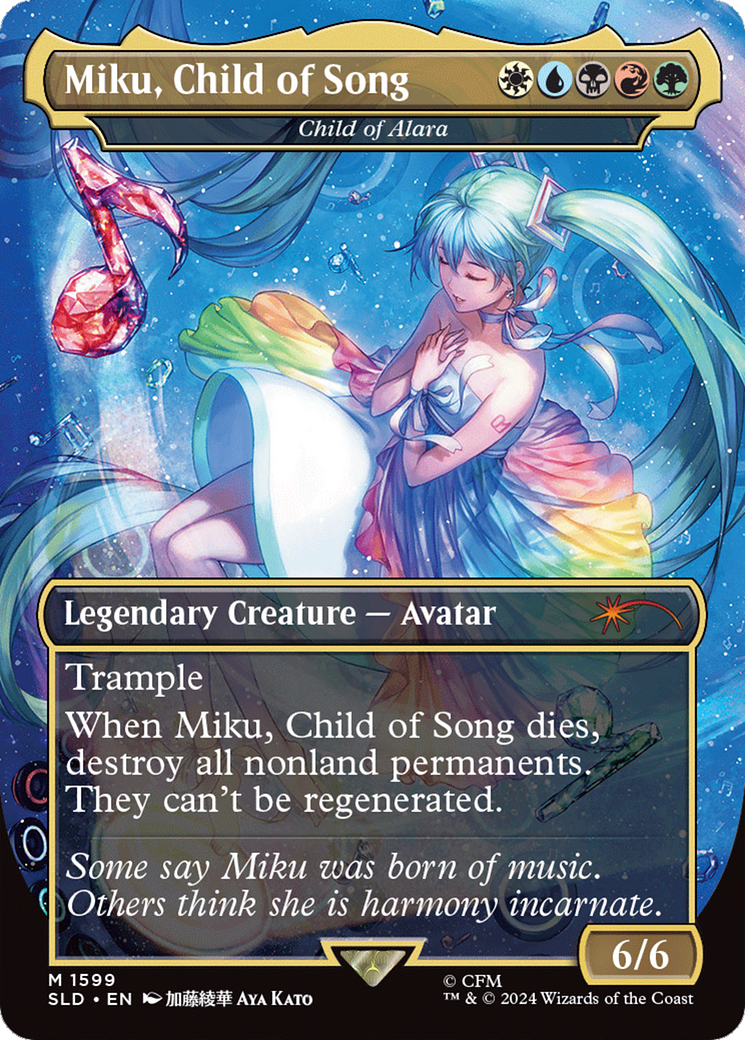 Miku, Child of Song - Child of Alara (Rainbow Foil) [Secret Lair Drop Series] | Devastation Store