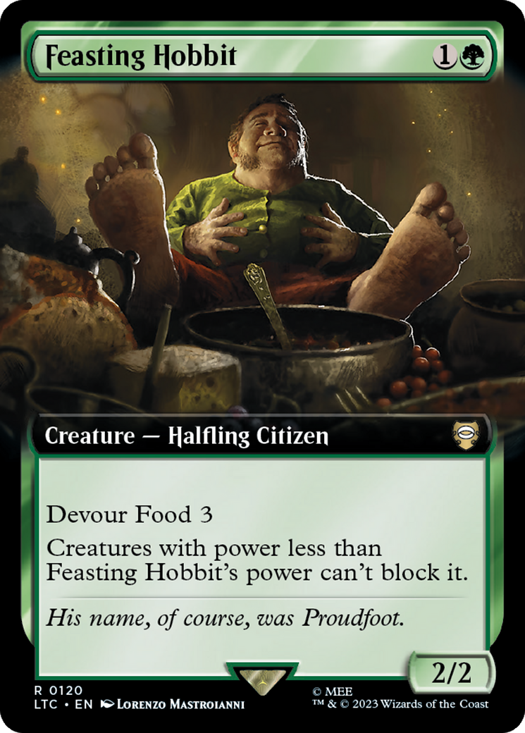 Feasting Hobbit (Extended Art) [The Lord of the Rings: Tales of Middle-Earth Commander] | Devastation Store